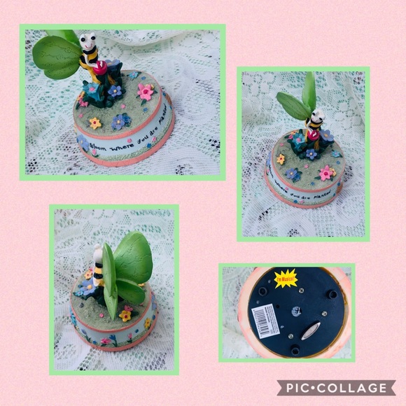 Other - •Bloom Where You Are Planted Musical Figurine•